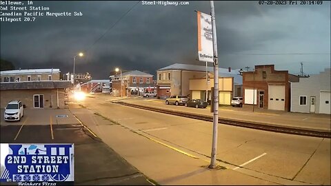 Storm Moving through Bellevue, IA on July 28, 2023