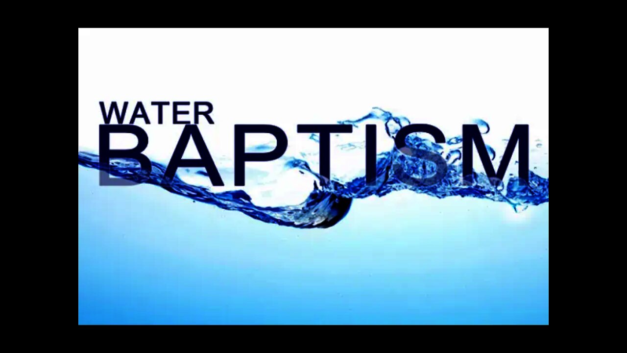 What Happens to you at Baptism in the Water?