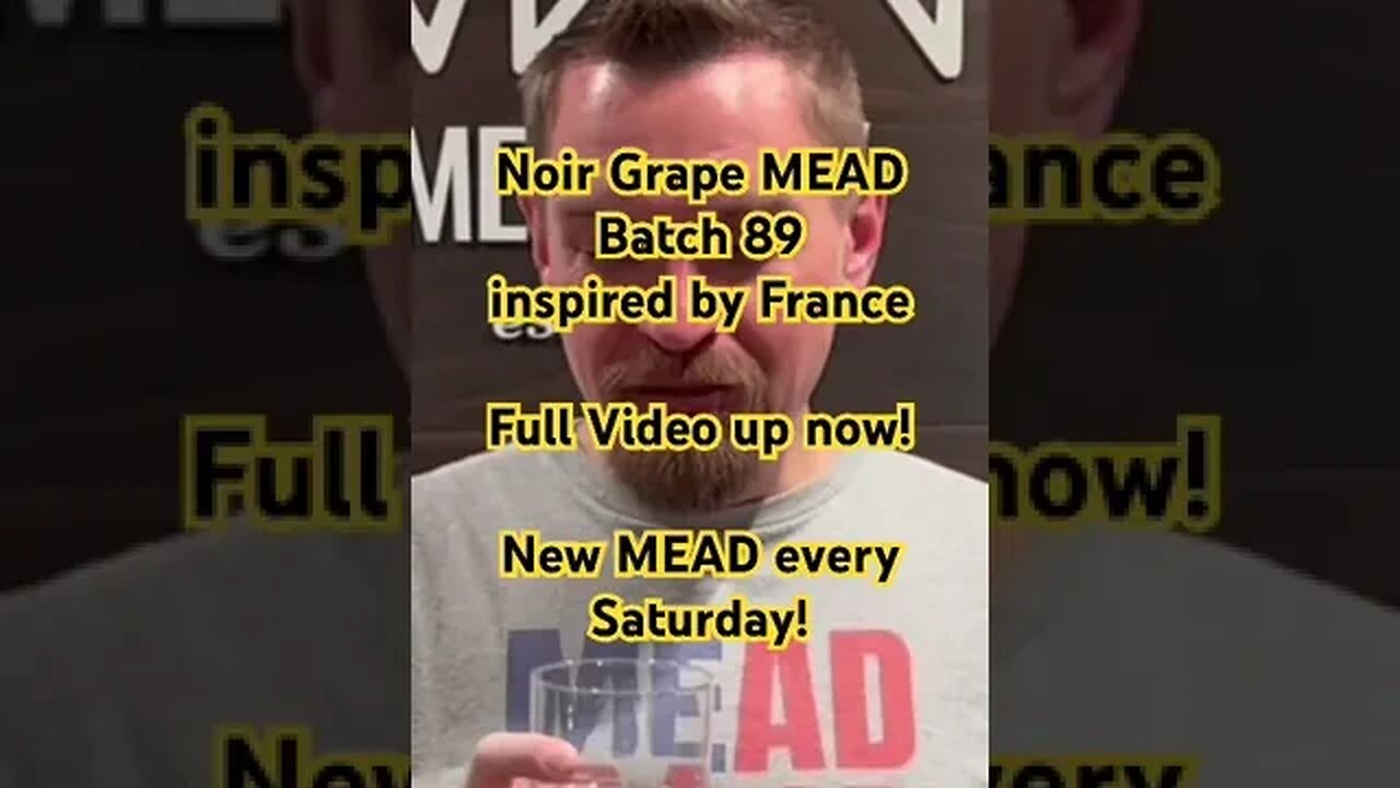 Noir Grape MEAD! Batch 89 inspired by France! New MEAD every Saturday! #mead #honeywine #france