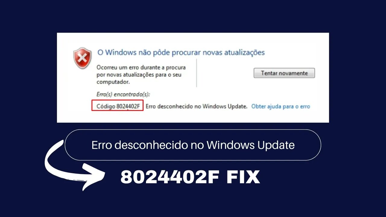 Erro Desconhecido 8024402F no WINDOWS UPDATE [Windows 7]