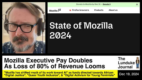 Mozilla Executive Pay Doubles as Loss of 80% of Revenue Looms