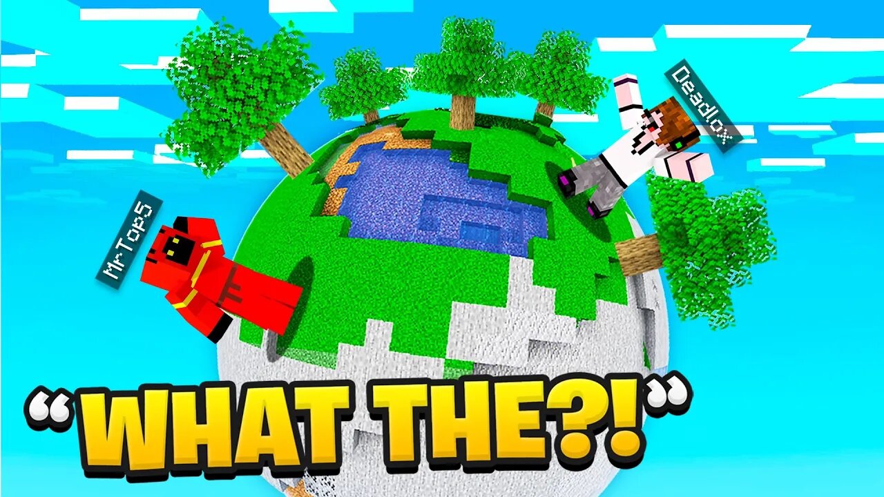 Minecraft, But The Entire World Is Round... (TROLLED)