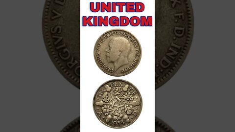 United kingdom 6 pence 1934.#shorts #coinnotesz