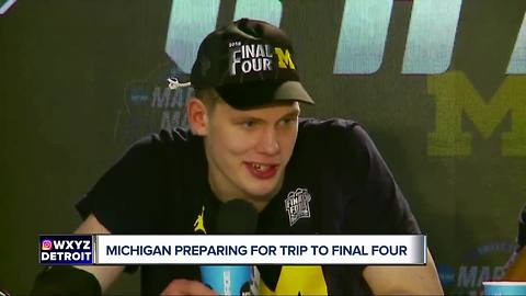 Michigan back to work after clinching Final Four berth