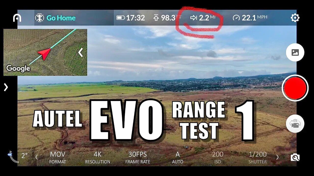 Autel EVO Range Test - [Light Urban Interference] - (Conservative First Try)