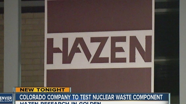 Colorado company to test nuclear waste component