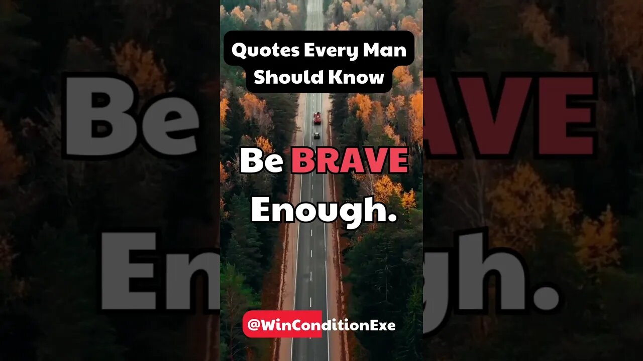 The Best Quotes Every Man Should Know | Be Brave | Success Hack.