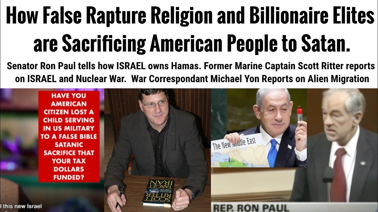 How Fake Rapture Religion and Billlionaire Elites are Sacrificing People to Satan