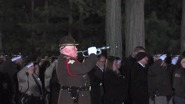 21 gun salute and playing of taps at Dep. Pickett's burial