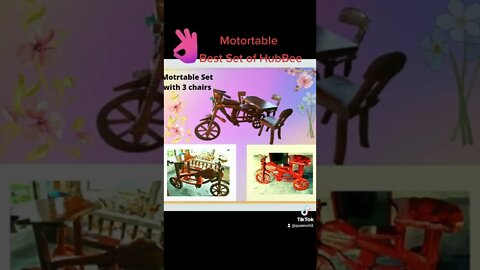 MOTORTABLE SET WITH 3 CHAIRS