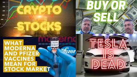 Crypto, Vaccine, and Tesla Stocks! Buy or Sell?! Trade Genius Breaks It All Down!!