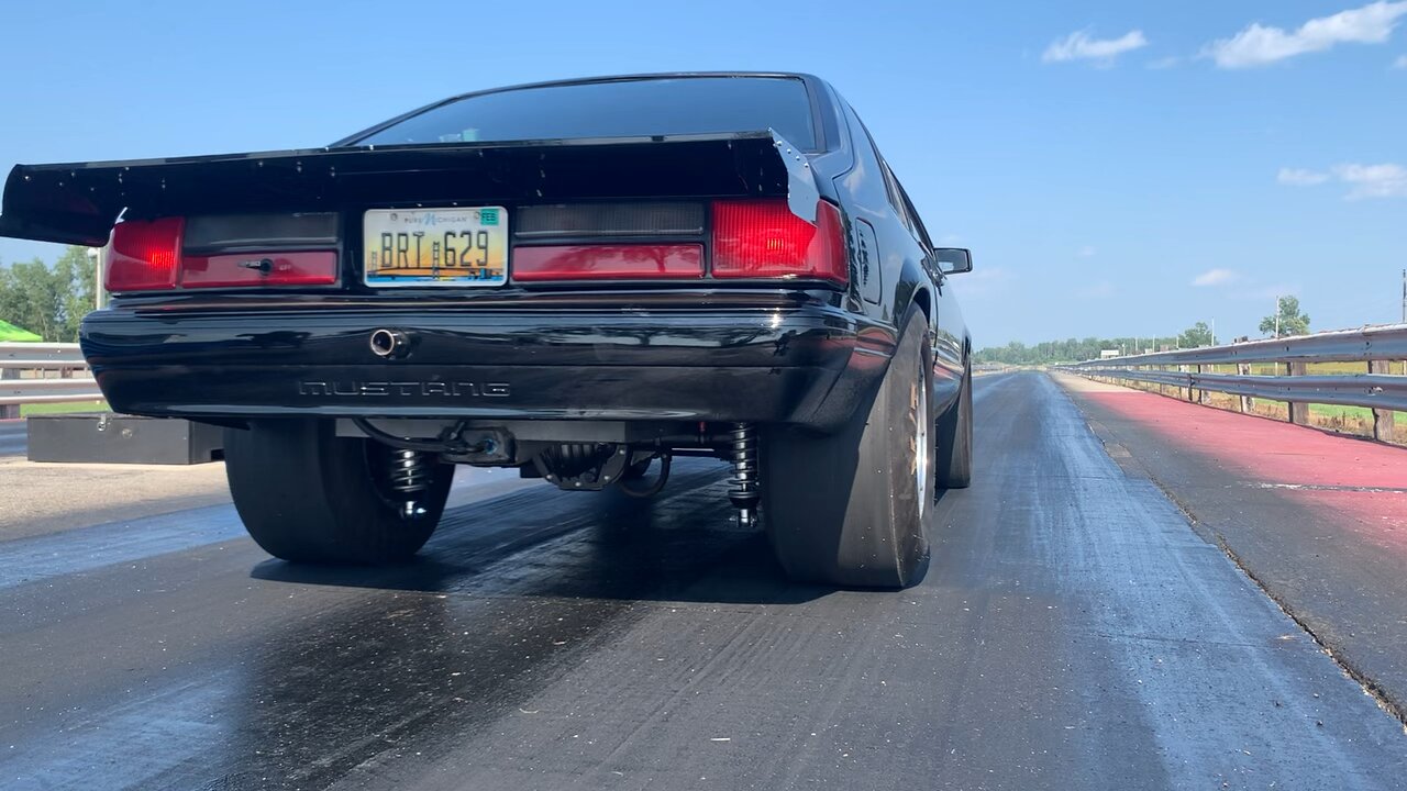 Black Nasty twin turbo fox body making a hit