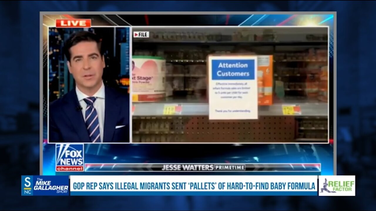 Baby formula is being sent to migrants at our border as Americans struggle to find any at stores across the country