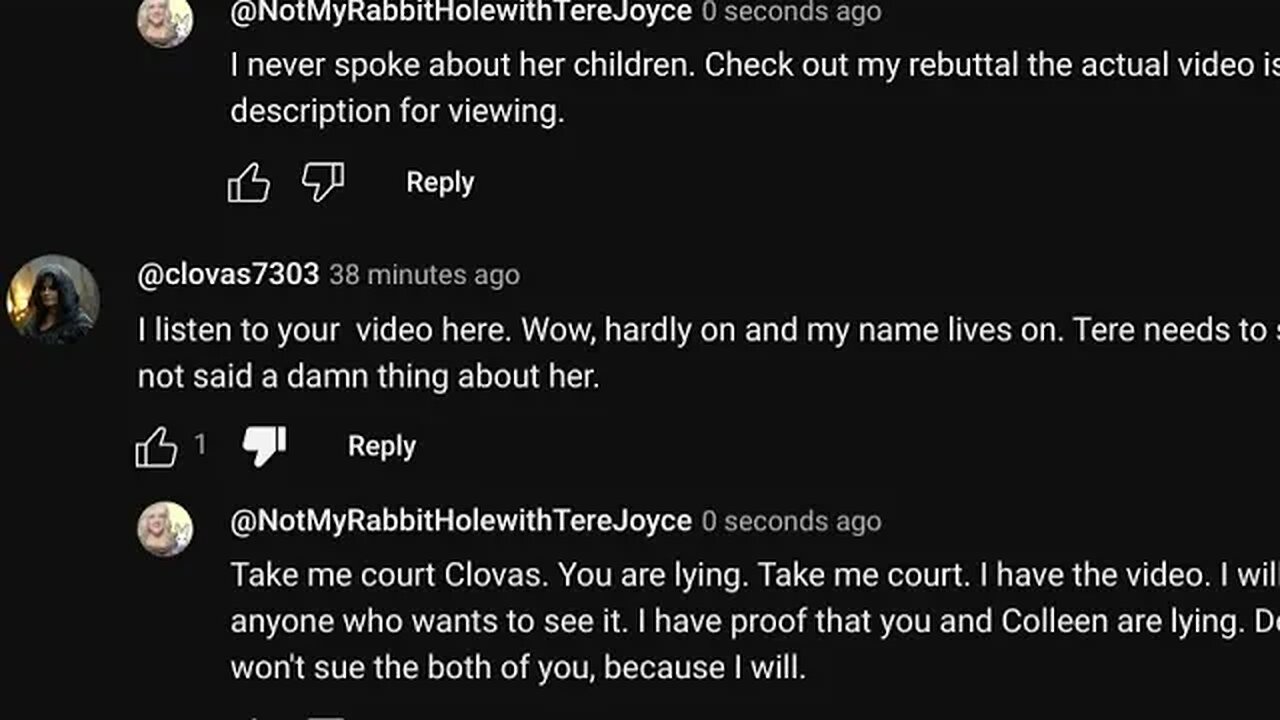 Please take me to court Clovas so the judge will watch my video and see I am innocent.