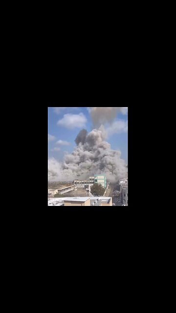 jEEWs Bombed Several Buildings near the Baptist Hospital in Northern Gaza