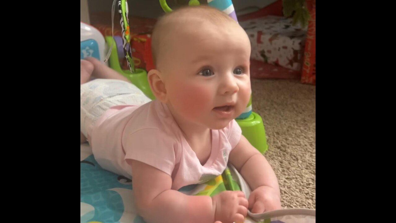 Callie Rolling Over For The First Time