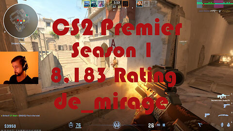 CS2 Premier Matchmaking - Season 1 - 8,183 Rating - de_mirage