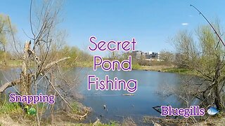 Fishing the SECRET POND #bluegills #fishing