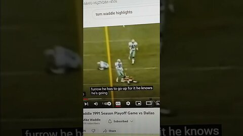 ouch, nice catch by Tom Waddle. Reaction video