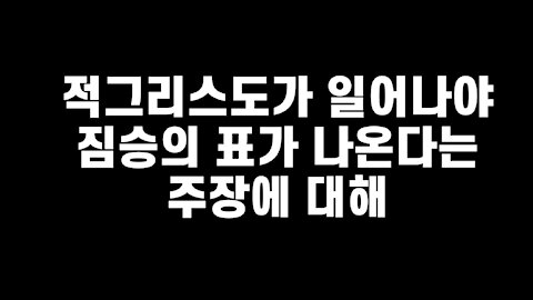 적그리스도가 일어나야 짐승의 표가 나온다는 주장에 대해