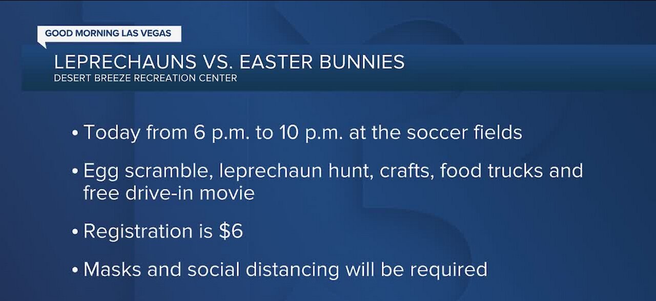 Leprechauns versus Easter bunnies at Desert Breeze Rec. Center