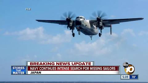 8 rescued, 3 missing in Navy aircraft crash