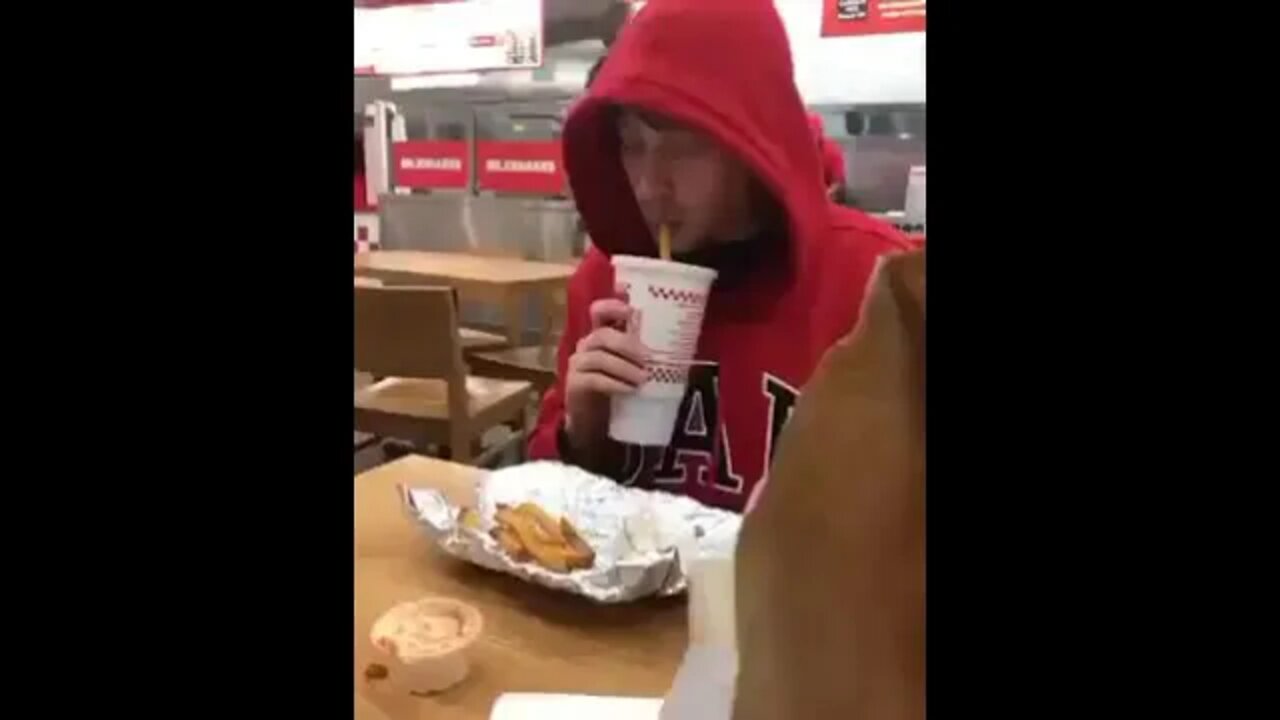 Guy drinks from french fry #shorts