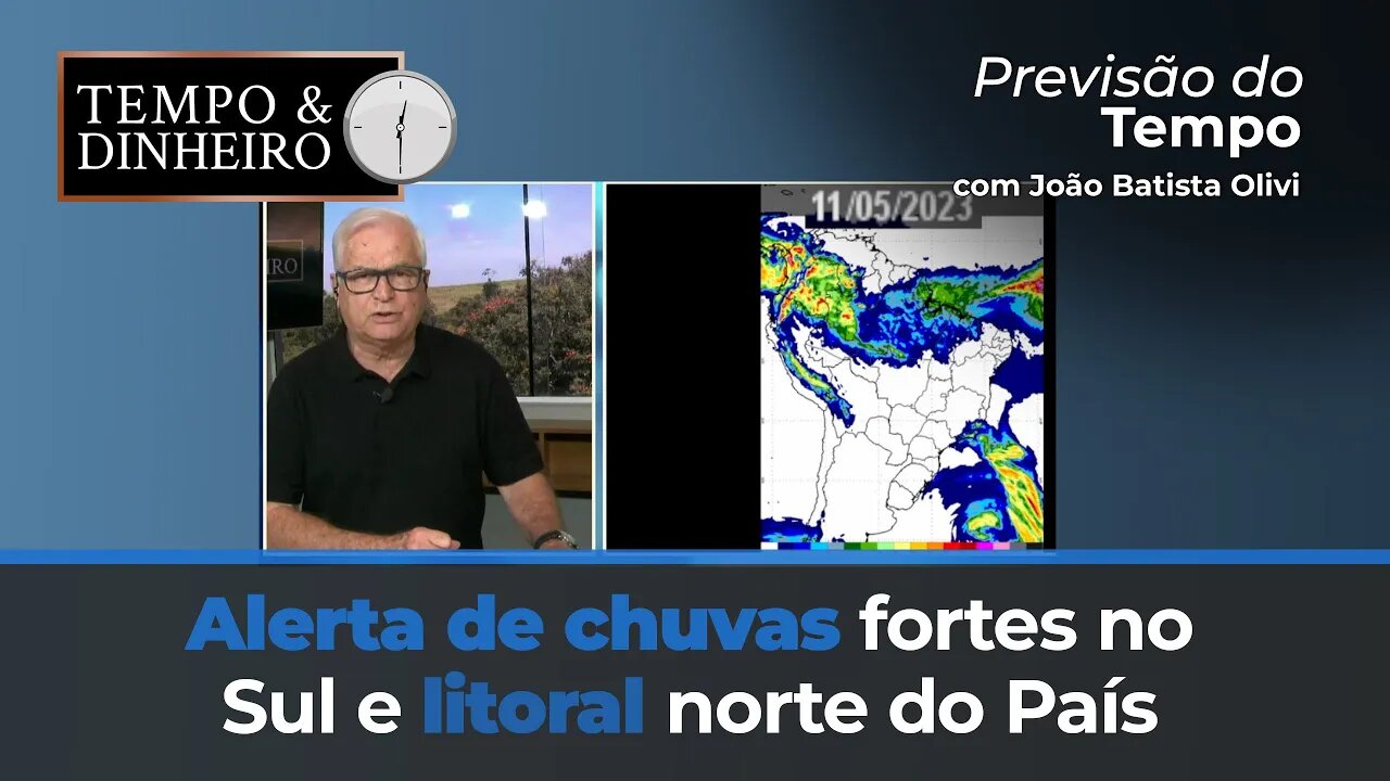 Previsão do Tempo mantém alerta de chuvas fortes para o Sul e litoral norte do País