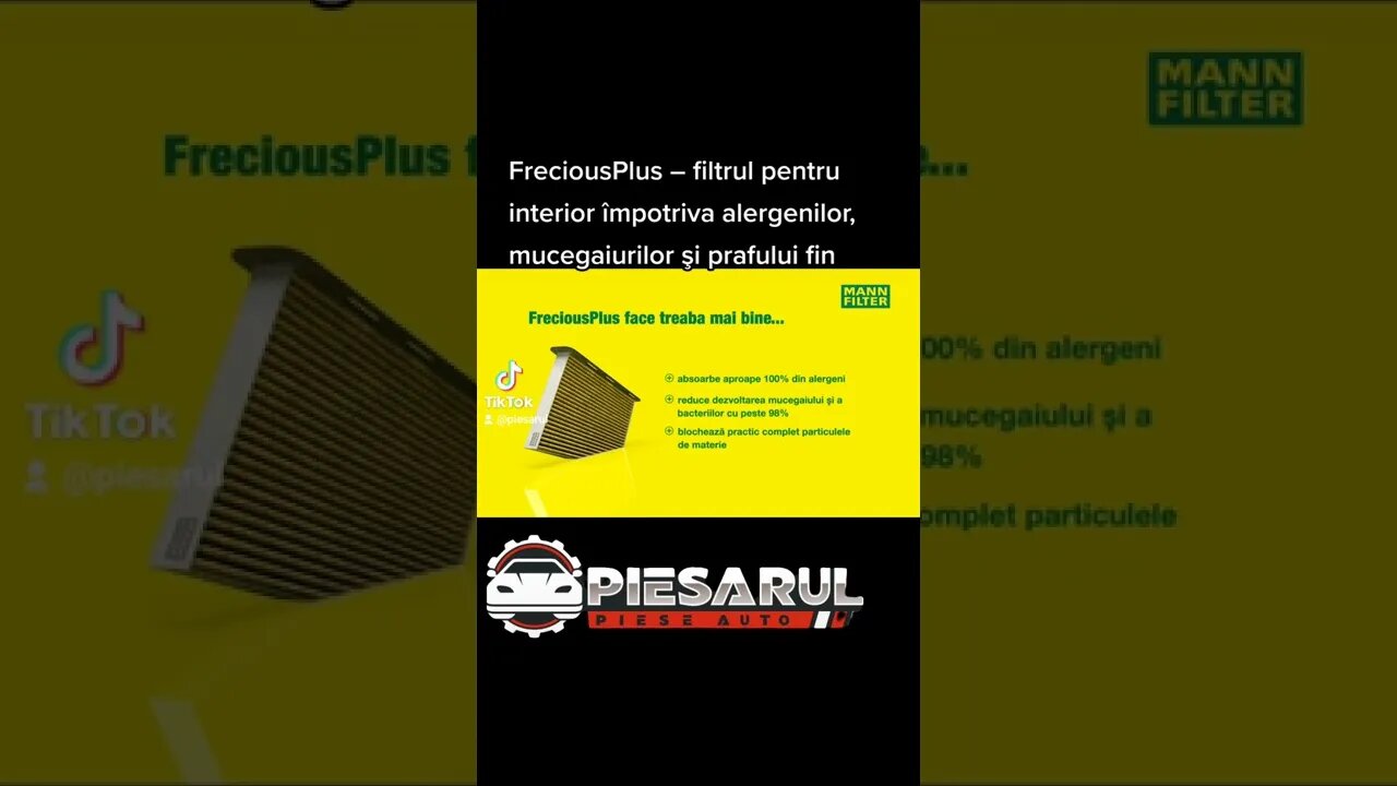 #FreciousPlus – #filtrul pentru interior împotriva #alergenilor,#mucegaiurilor şi #prafului#piesaru