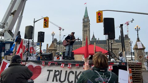 Partying at the truckers rally