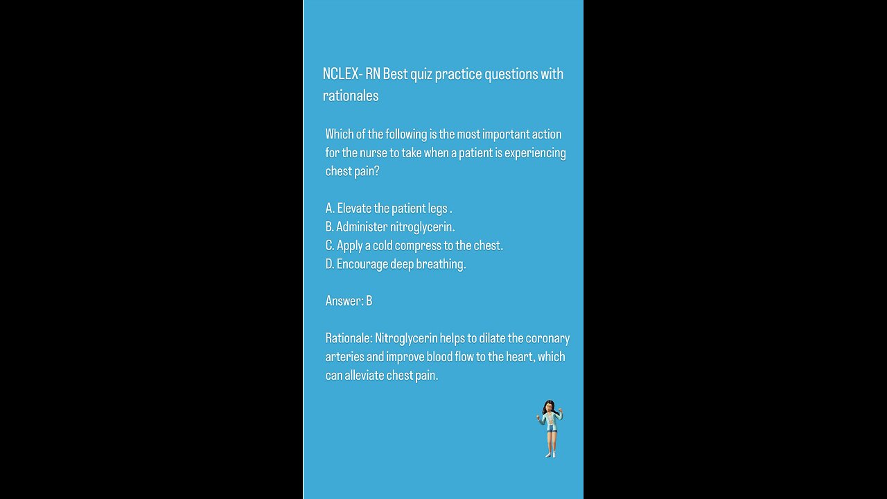 NCLEX-RN Best quiz practice questions with rationals (CVS)
