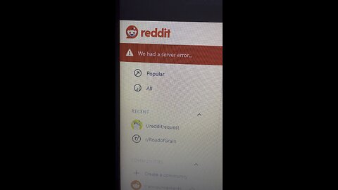 Reddit server error