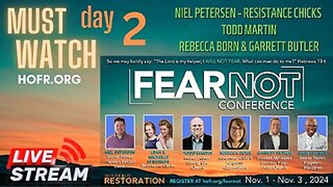 Fear Not Niel Petersen Resistance Chicks Pastor Gary Chance Todd Martin Rebecca Born Garrett Butler