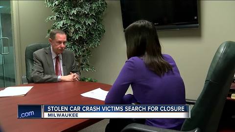 Stolen car crash victims search for closure