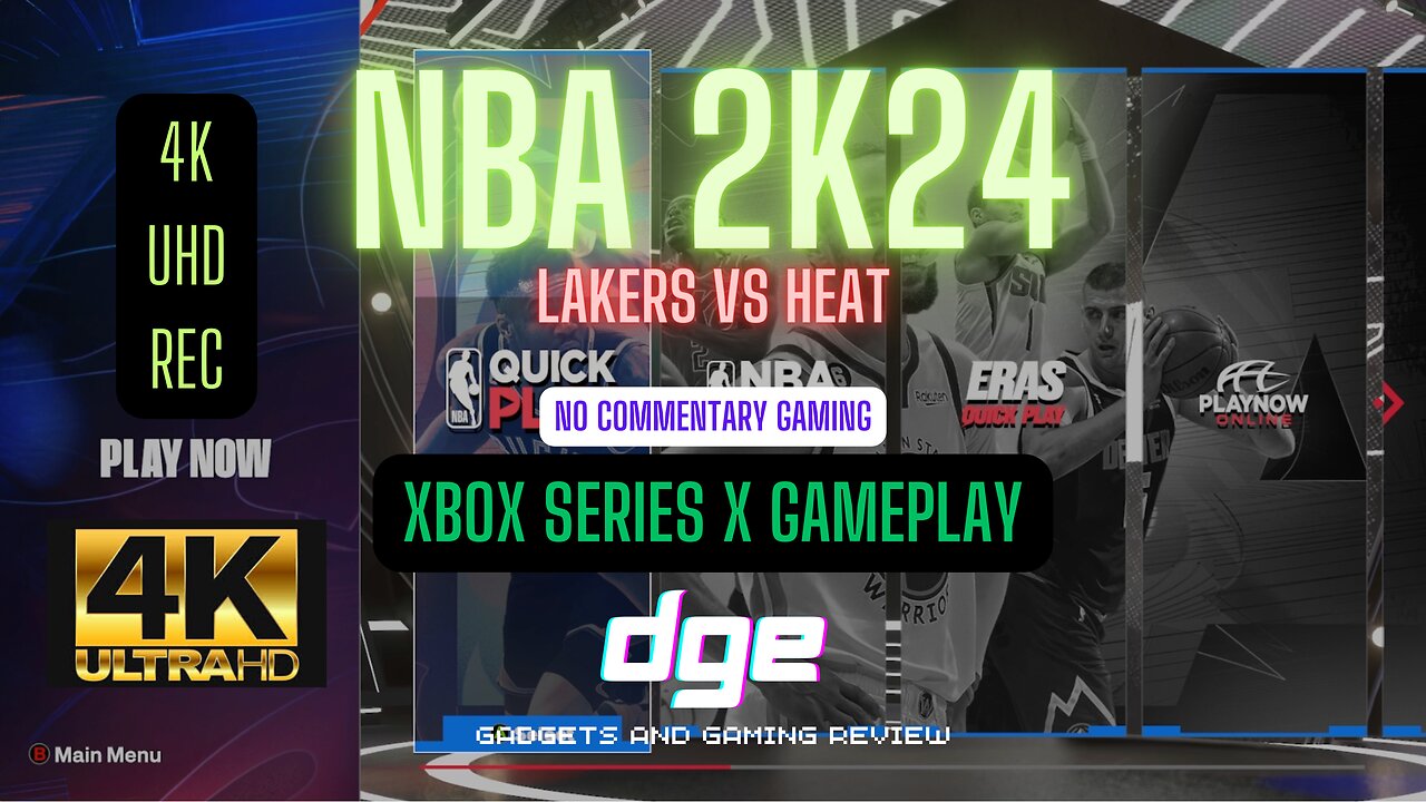 NBA 2K24 Lakers VS Heat 4K UHD Xbox Series X Gaming No Commentary