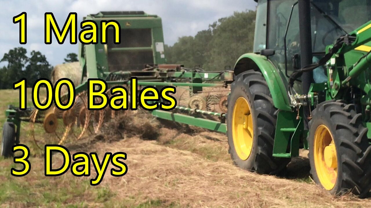 Rolling Up Our First Hay