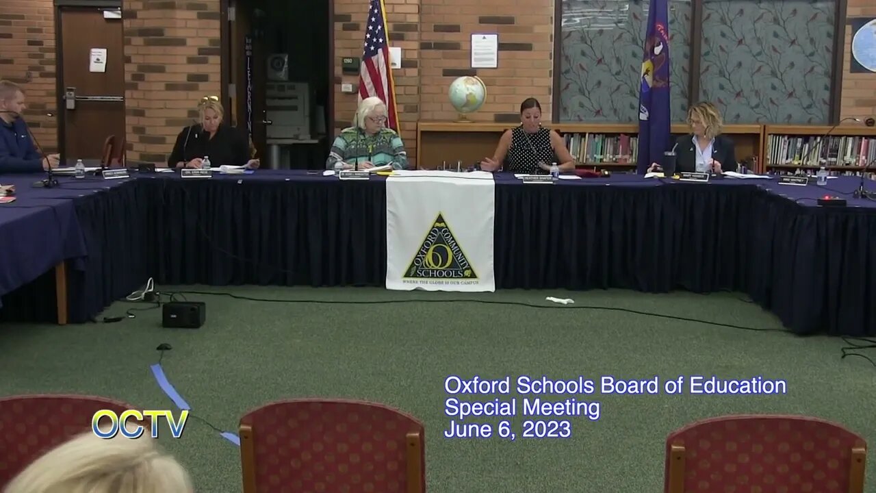 Oxford Schools Board of Education Special Meeting: 6-27-23