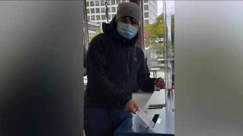 First-time voter casts his ballot