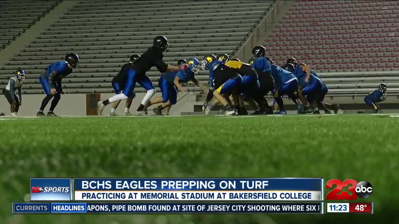 BCHS Eagles prepping on the turf