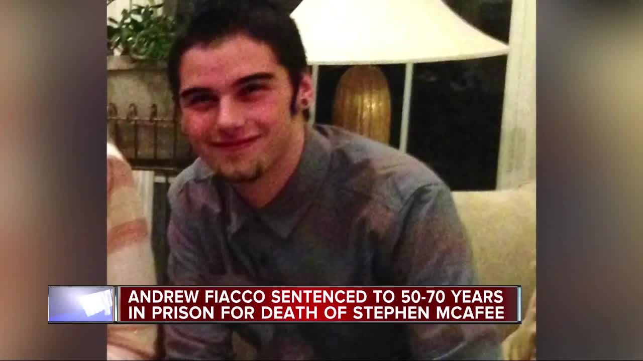 Andrew Fiacco sentenced to 50-70 years in prison for death of Stephen McAfee