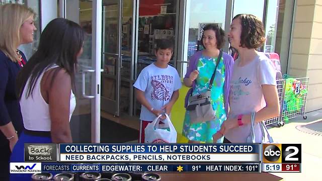 Good Morning Maryland team collected school supplies for PMJ Foundation