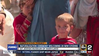 Jewish Musum of Maryland hositng Naturalization Ceremony for 20 new citizens