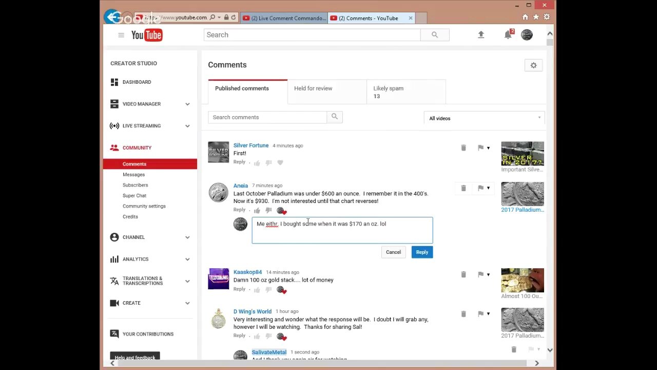 Live Comment Commando!