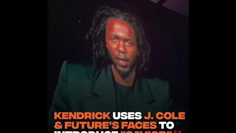 KendrickLamar used the faces of JCole, Future & LeBronJames to introduce his song Savior‼ #shorts