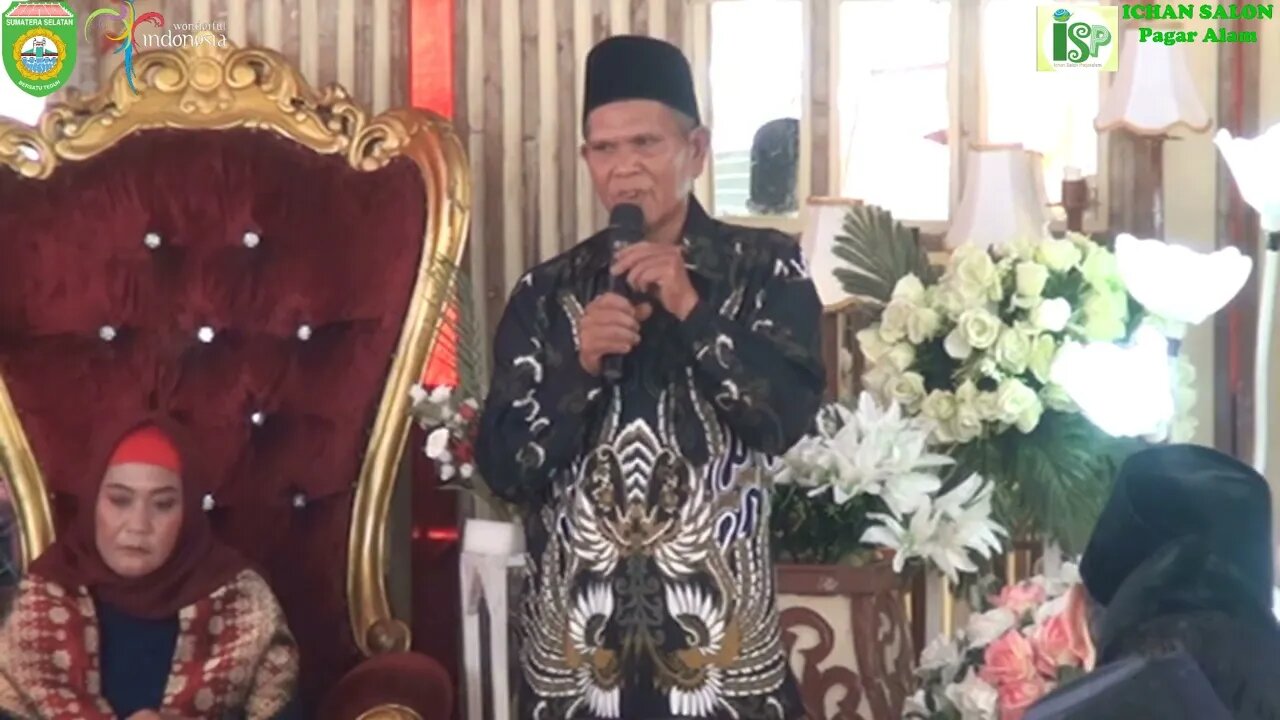 KATA SAMBUTAN AHLI RUMAH di desa PEMATANG BANGO PAGARALAM / TRADISI HAJATAN DI SUMATERA SELATAN