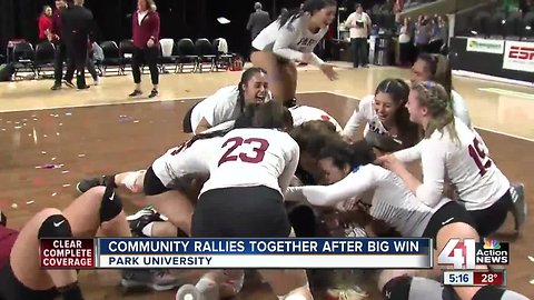 Community rallies together after Park University volleyball win