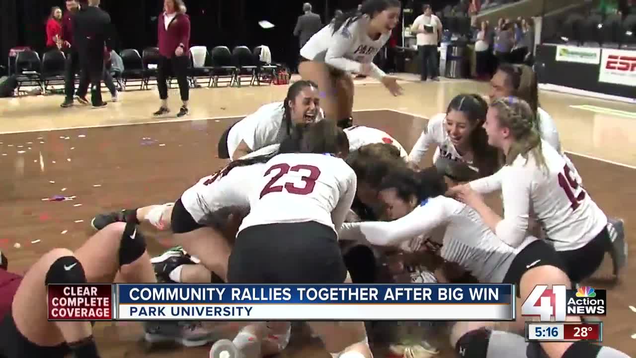 Community rallies together after Park University volleyball win