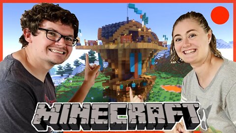 Iron Farm Disguised as Steampunk Airship Dock| Let's Play Minecraft | Ep6