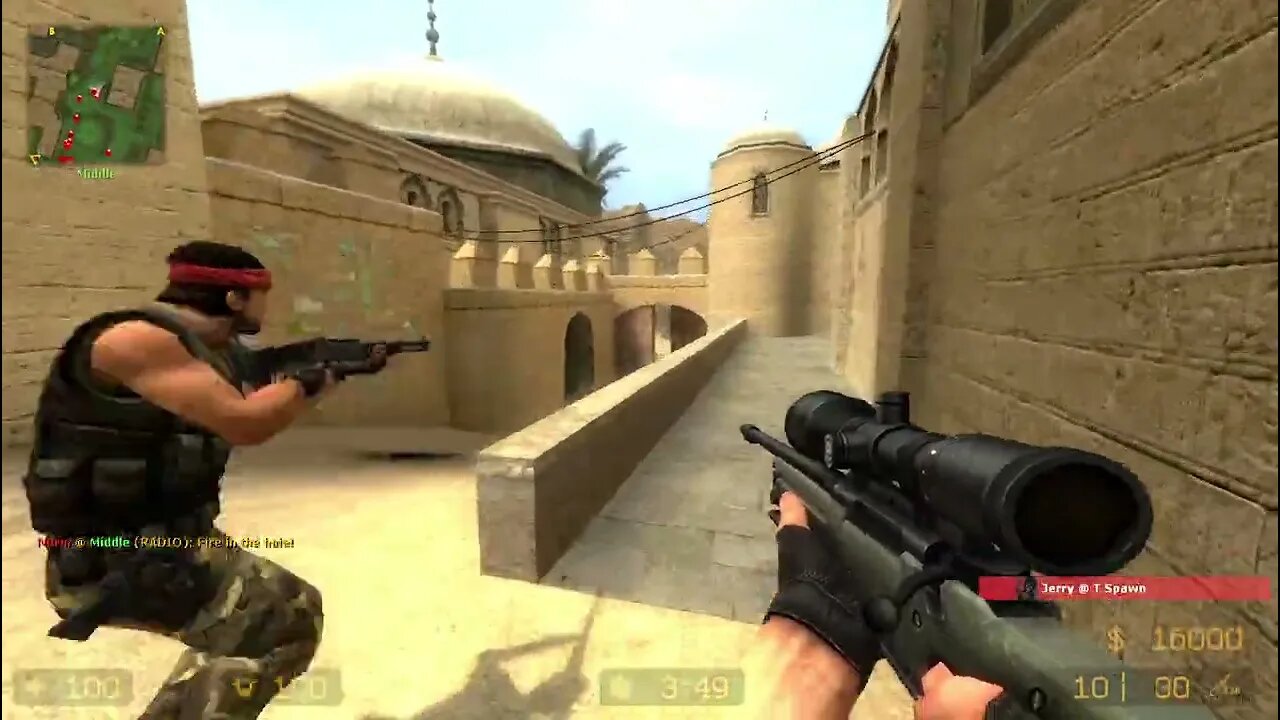 Counter Strike Source Dust 2 Bots #65 Only Sniper Rifles And Shotguns