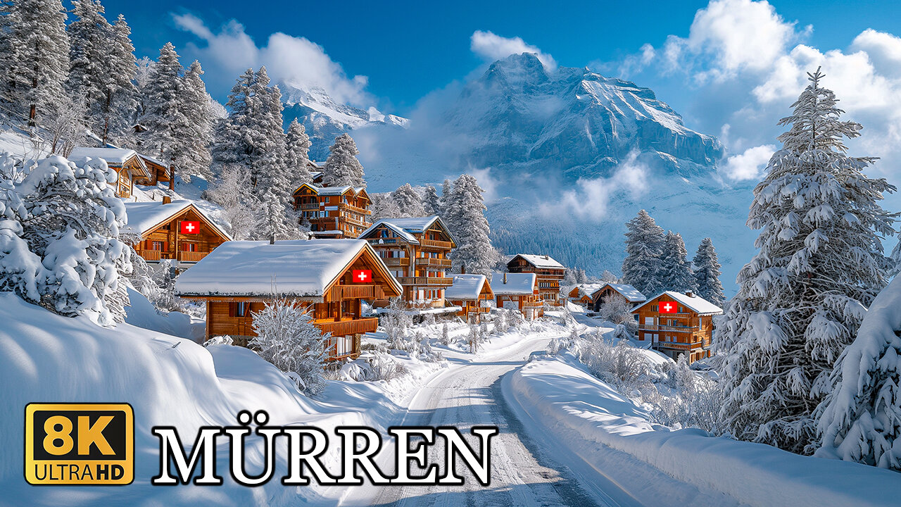 MÜRREN 🇨🇭 ❄️The Most Charming Alpine Winter Village ❄️ in Switzerland 4K